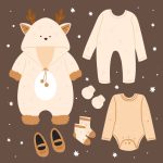 وکتور مجموعه لباس زمستانی دخترانه