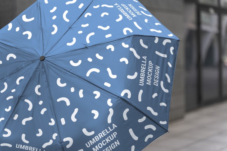 فایل لایه باز موکاپ بخشی از چتر باز شده