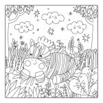 وکتور صفحه رنگ آمیزی گورخر