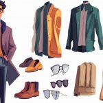 وکتور مرد جوان با لوازم جانبی مردانه