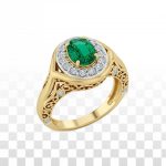 فایل لایه باز انگشتر طلا با نگین زمرد