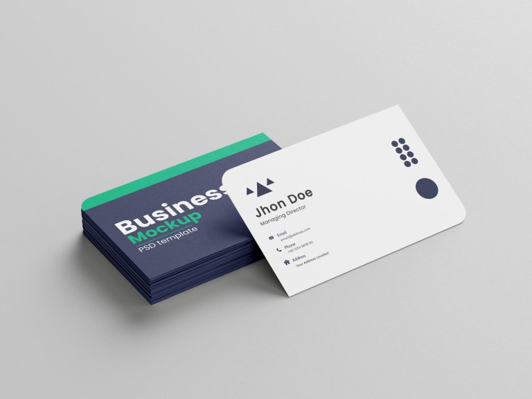 فایل لایه باز طراحی موکاپ کارت ویزیت تجاری