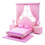 فایل لایه باز دکوراسیون اتاق خواب با تم صورتی فایل لایه باز دکوراسیون اتاق خواب با تم صورتی
