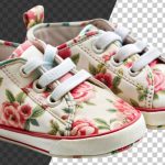 فایل لایه باز کفش بچگانه گلدار