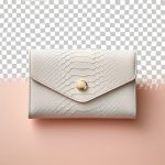 فایل لایه باز کیف پول‌ چرمی در پس زمینه شفاف