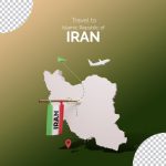 فایل لایه باز نقشه و پرچم ایران