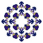 وکتور پترن با طرح گل های رنگی زیبا