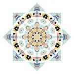 وکتور پترن با طرح گل های رنگی