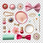 فایل لایه باز اکسسوری های مختلف صورتی