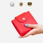 فایل لایه باز کیف پول قرمز