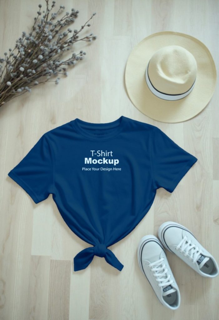 فایل لایه باز موکاپ متن روی تیشرت