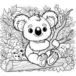 وکتور صفحه رنگ آمیزی تصویر کوالا