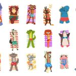 وکتور تصویر حیوانات مختلف در حال آفتاب گرفتن