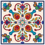 وکتور پترن گل با رنگ های شاد