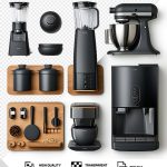 فایل لایه باز لوازم آشپزخانه با رنگ مشکی