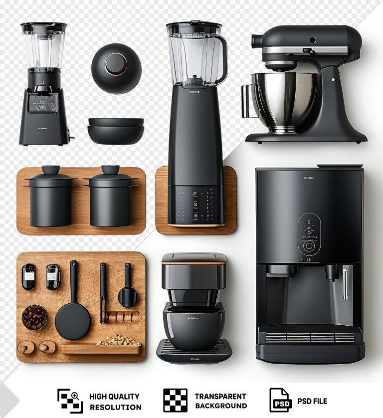 فایل لایه باز لوازم آشپزخانه با رنگ مشکی