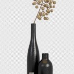 فایل لایه باز گلدان گل در پس زمینه شفاف