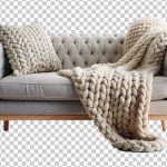 فایل لایه باز مبل طوسی با کوسن و شال مبل فایل لایه باز مبل طوسی با کوسن و شال مبل