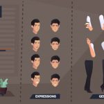 وکتور ساخت شخصیت کارمند اداری