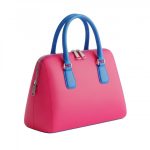 فایل لایه باز کیف صورتی با دسته آبی