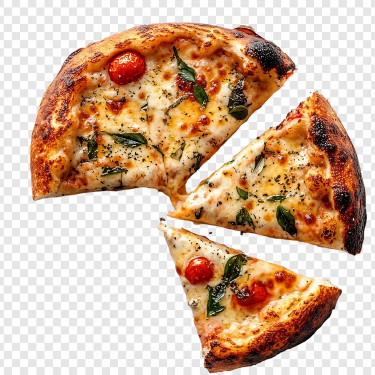 فایل لایه باز تصویر پیتزا برش خورده
