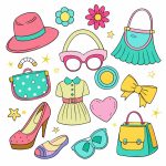 وکتور  اکسسوری دخترانه