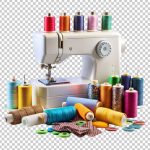 فایل لایه باز تصویر چرخ و لوازم خیاطی