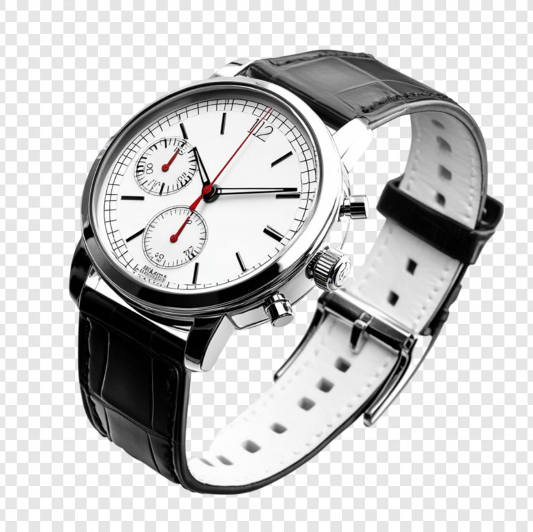 فایل لایه باز ساعت بند چرمی مشکی