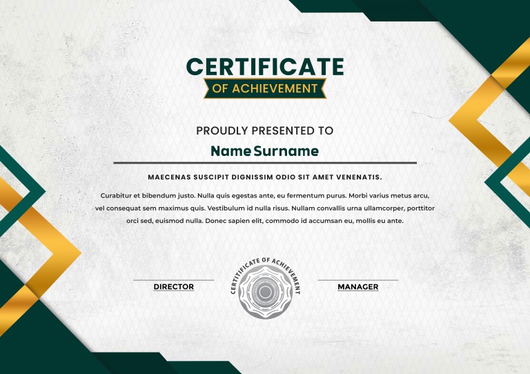 فایل لایه باز نمونه لوح تقدیر