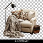 فایل لایه باز مبل یک نفره با کوسن و شال مبل فایل لایه باز مبل یک نفره با کوسن و شال مبل