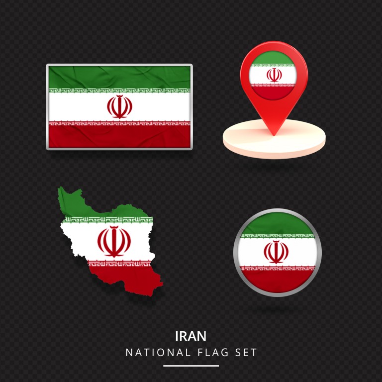 فایل لایه باز تصویر پرچم ایران در طراحی های مختلف