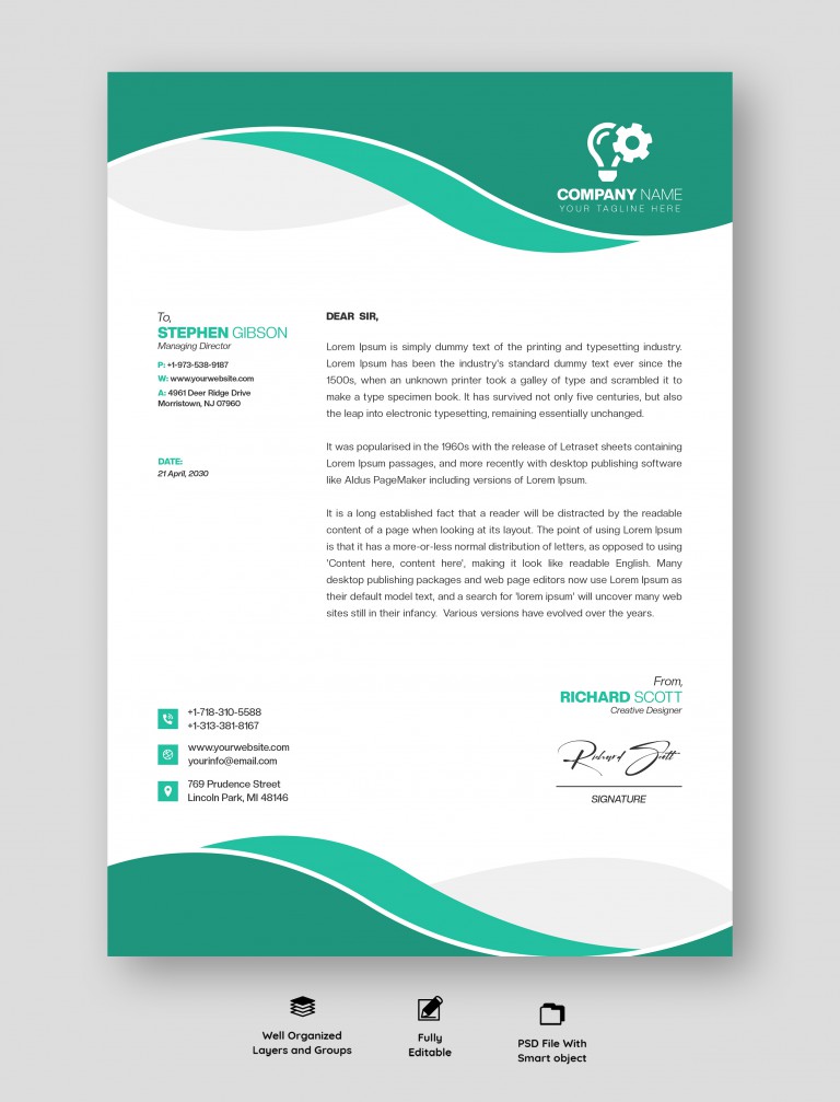 فایل لایه باز سربرگ آماده