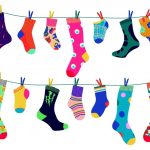 وکتور جوراب های آویزان شده