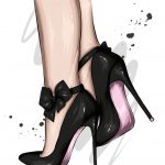 وکتور کفش پاشنه بلند زنانه