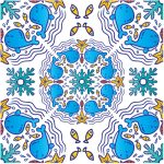 وکتور پترن با طرح وال و ماهی