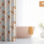 فایل لایه باز موکاپ پرده حمام با وان صورتی