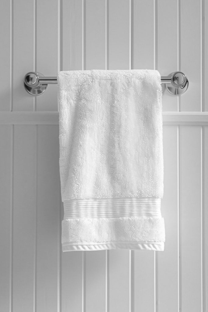فایل لایه باز موکاپ طرح حوله حمام آویزان