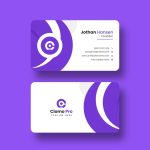 فایل لایه باز قالب کارت ویزیت رنگ آبی و سفید