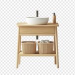 فایل لایه باز روشویی حمام چوبی با سینک فایل لایه باز روشویی حمام چوبی با سینک