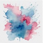 فایل لایه باز لکه آبرنگ آبی و بنفش