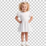 فایل لایه باز دختر کوچولو لباس سفید