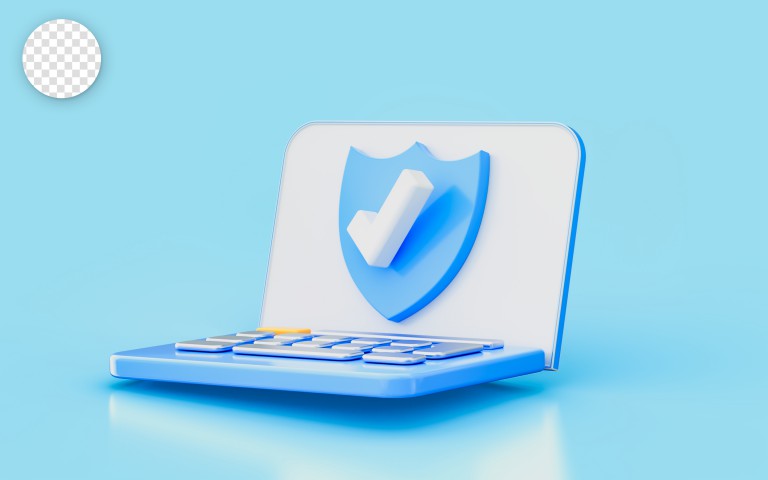 فایل لایه باز تصویر سه بعدی لپتاپ