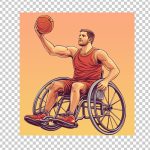 فایل لایه باز تصویر بسکتبال نشسته