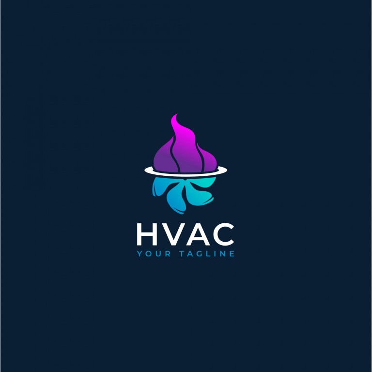 وکتور قالب لوگوی حرفه‌ای Hvac