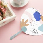 فایل لایه باز موکاپ بادبزن کاغذی دستی