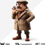 فایل لایه باز شخصیت مرد کارتونی با عینک و سبیل فایل لایه باز شخصیت مرد کارتونی با عینک و سبیل