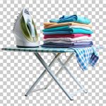 فایل لایه باز میز اتو پایه دار با لباس های تا شده فایل لایه باز میز اتو پایه دار با لباس های تا شده