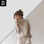 فایل لایه باز زن درحال ژست عکاسی نیم رخ فایل لایه باز زن درحال ژست عکاسی نیم رخ
