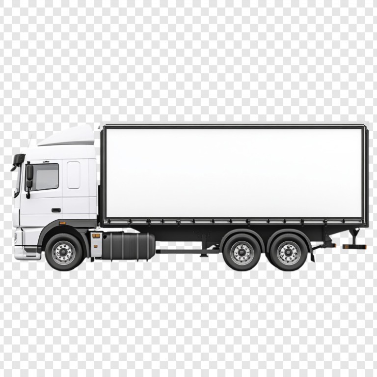 فایل لایه باز موکاپ جعبه سفید کامیون
