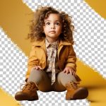 فایل لایه باز دختربچه نشسته